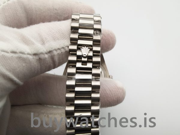 Rolex Day-date 118346 Silvergrå 36 mm diamant automatisk klocka
