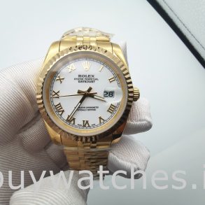 Rolex Datejust 126333 Mens 41 mm rostfritt stål vit automatisk klocka
