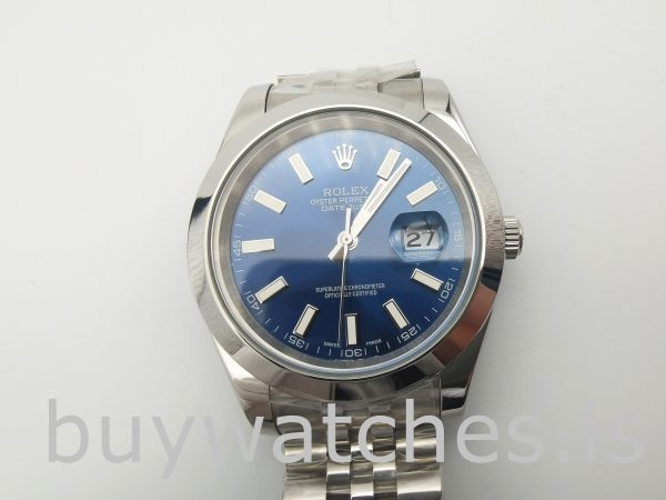 Rolex Datejust 126300 Män 41mm blå stål automatisk klocka