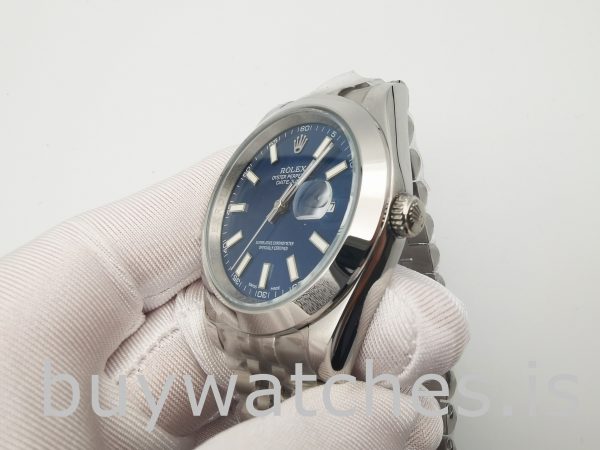 Rolex Datejust 126300 Män 41mm blå stål automatisk klocka
