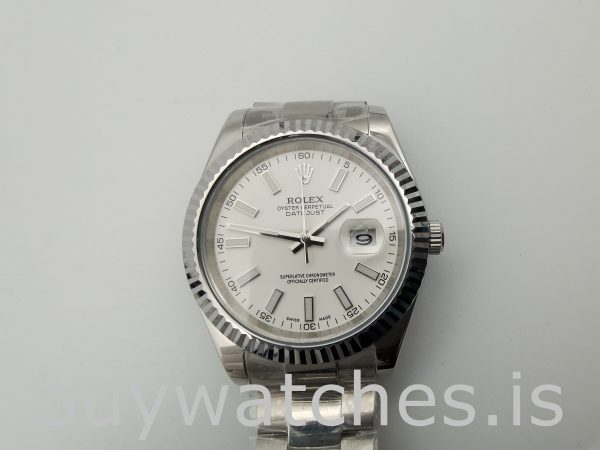 Rolex Datejust 116300 Mens 41mm vit urtavla automatisk klocka