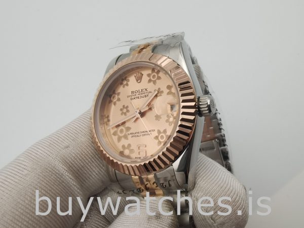 Rolex Datejust 178271 Unisex 31mm rosa blommig urtavla automatisk klocka